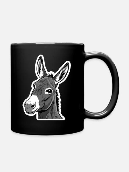 Tête d’âne – Expressive et sympathique - Mug uni - noir
