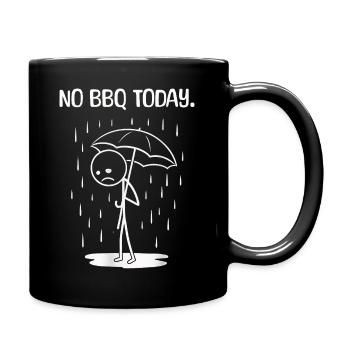Funny Today unfortunately no BBq - Full Colour Mug - black - Right
