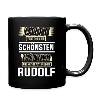 Rudolf the Most Beautiful Man Shaped by God Design - Full Colour Mug - black - Right