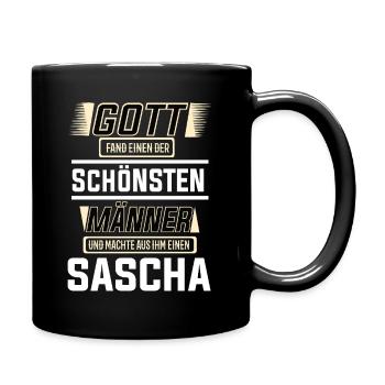 Sacha le plus bel homme façonné par Dieu Design - Mug uni - noir - Droite