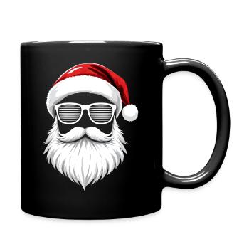 Père Noël avec lunettes de soleil Style Père Noël - Mug uni - noir - Droite