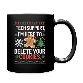 Tech Support Cookie Saying - Full Colour Mug - black - Right