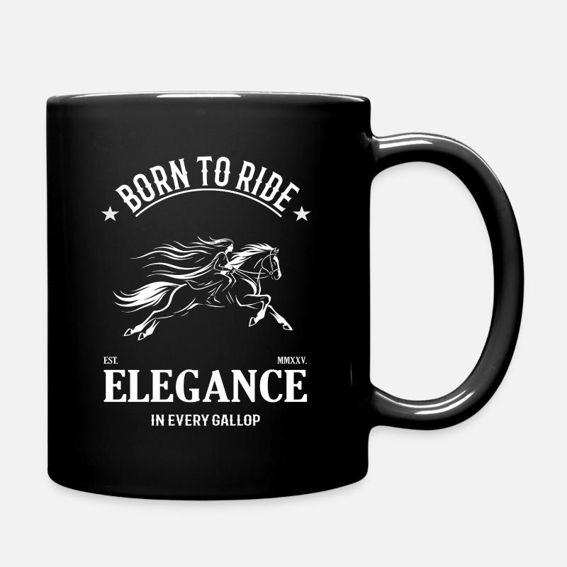 Born to Ride – Reiter & Pferde Design - Tasse einfarbig - Schwarz