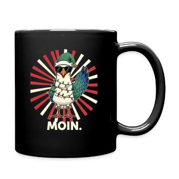 Moin Christmas Seagull Lights North Sea Baltic Sea - Full Colour Mug - black - Right