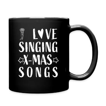 Micro - J’adore chanter Noël - Mug uni - noir - Droite