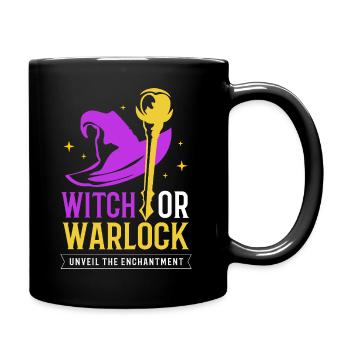 Halloween Gender Reveal - Tasse einfarbig - Schwarz - Rechts