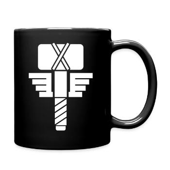 Thor Hammer – Wikinger Mjölnir Comic Superheld - Tasse einfarbig - Schwarz - Rechts