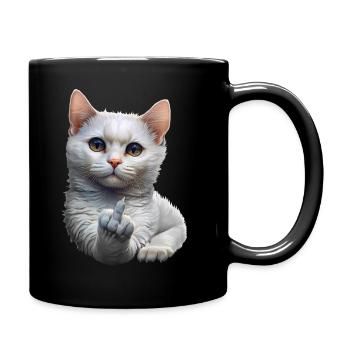 Cat - Full Colour Mug - black - Right