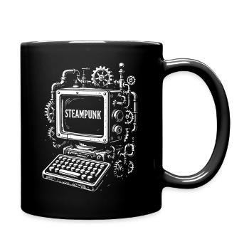 Steampunk Computer Gearwork - Full Colour Mug - black - Right