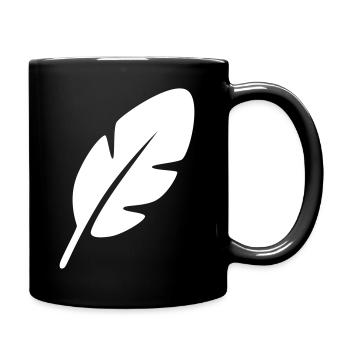 Feder - Tasse einfarbig - Schwarz - Rechts