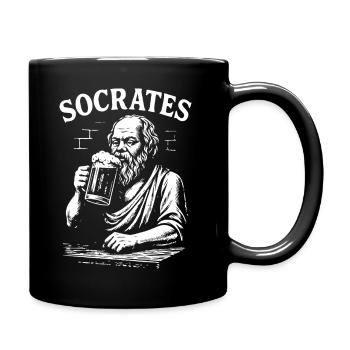 Portrait de la bière Socrate - Mug uni - noir - Droite