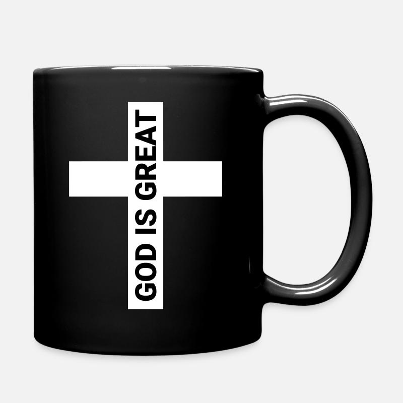 Dieu est grande croix - Mug uni - noir