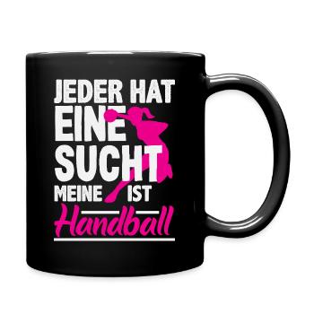 Handballspieler Handball Handballer Geschenke - Tasse einfarbig - Schwarz - Rechts