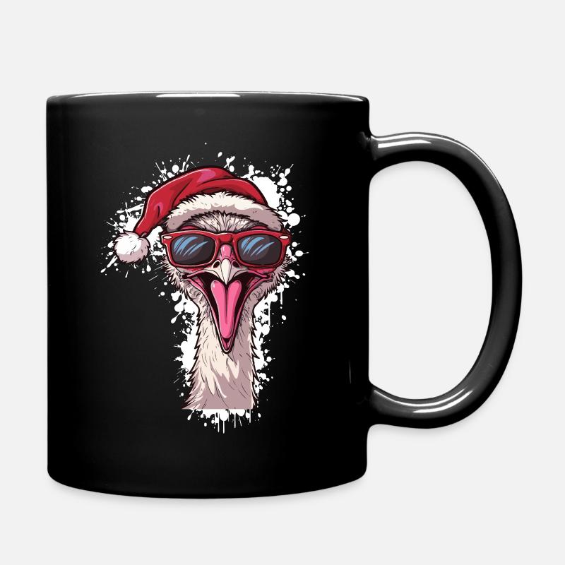Strauß Weihnachten Lustig - Tasse einfarbig - Schwarz