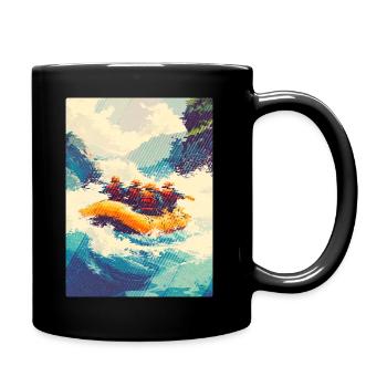 Rafting-Expedition in Wild Rapids - Tasse einfarbig - Schwarz - Rechts