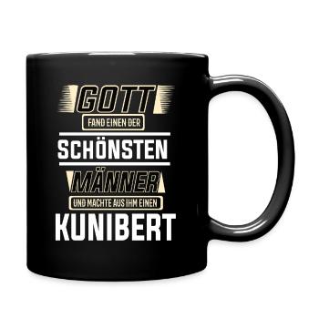 Kunibert the Most Beautiful Man Shaped by God Design - Full Colour Mug - black - Right