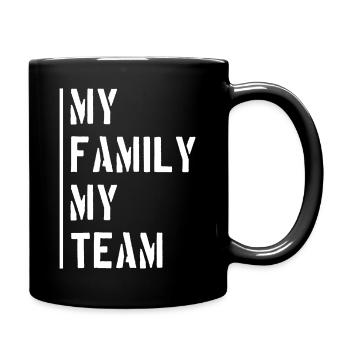 Dicton de l’équipe familiale - Mug uni - noir - Droite