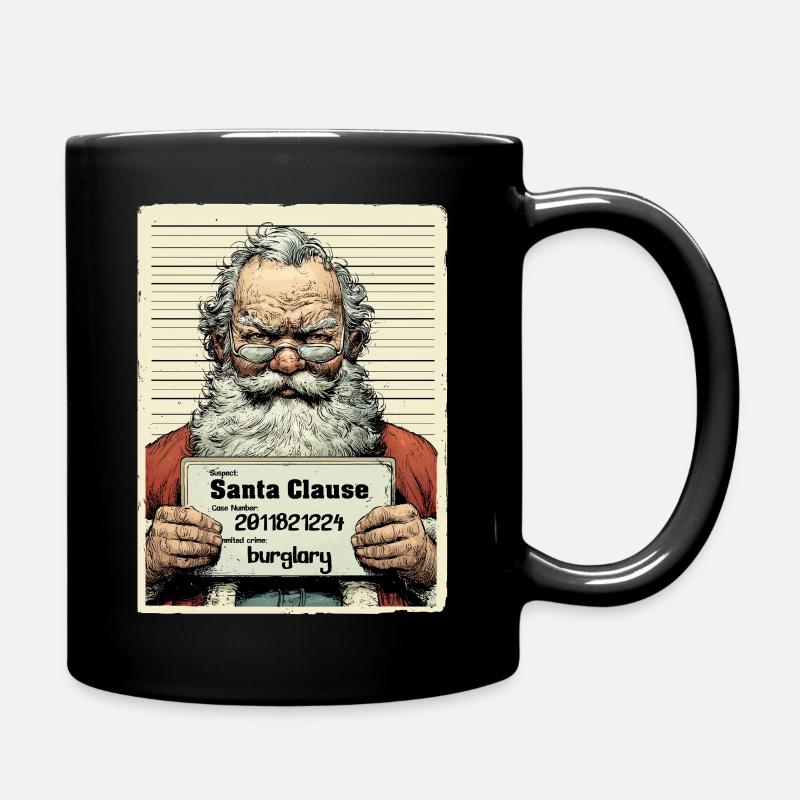 Santa Verhaftet - Tasse einfarbig - Schwarz