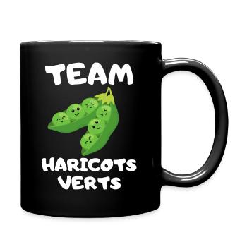 Essen Humor Grüne Bohne Gemüse Team Bohne - Tasse einfarbig - Schwarz - Rechts
