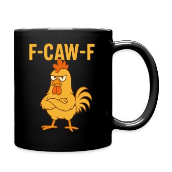 F-CAW-F Funny Chicken - Tasse einfarbig - Schwarz - Rechts