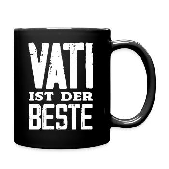Drôle de cadeau de fête des pères papa bière - Mug uni - noir - Droite