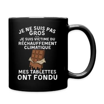 I'm Not Fat - lustige Mann Geschenkidee - Tasse einfarbig - Schwarz - Rechts