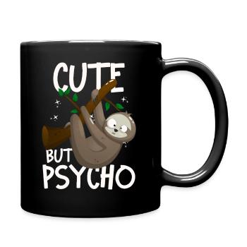 Paresseux mignon mais psychopathe fou - Mug uni - noir - Droite