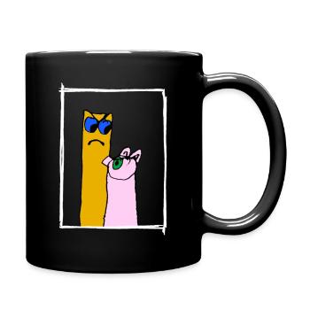 Pig vs French Frieze - Full Colour Mug - black - Right