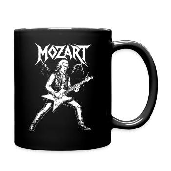 Mozart Metall Gitarre Held T-Shirt - Tasse einfarbig - Schwarz - Rechts
