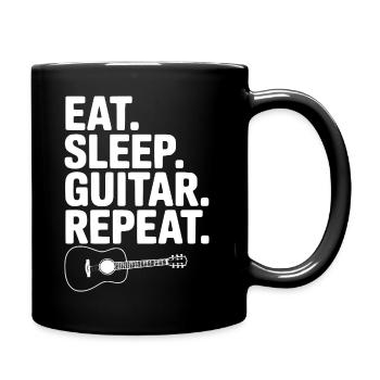 Eat. Sleep. Guitar. Repeat. - Full Colour Mug - black - Right