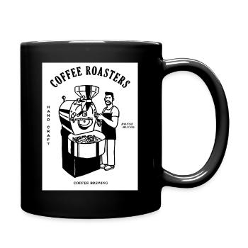 Vintage Coffee Roaster for Coffee Lovers - Full Colour Mug - black - Right