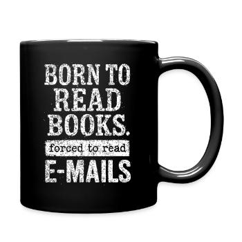 Born to Read Books – Statement - Tasse einfarbig - Schwarz - Rechts