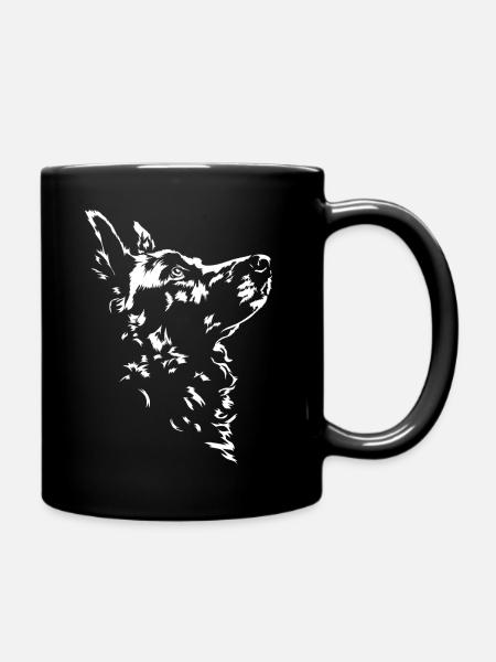 Mudi Silhouette Hunde Hund Wilsigns - Tasse einfarbig - Schwarz