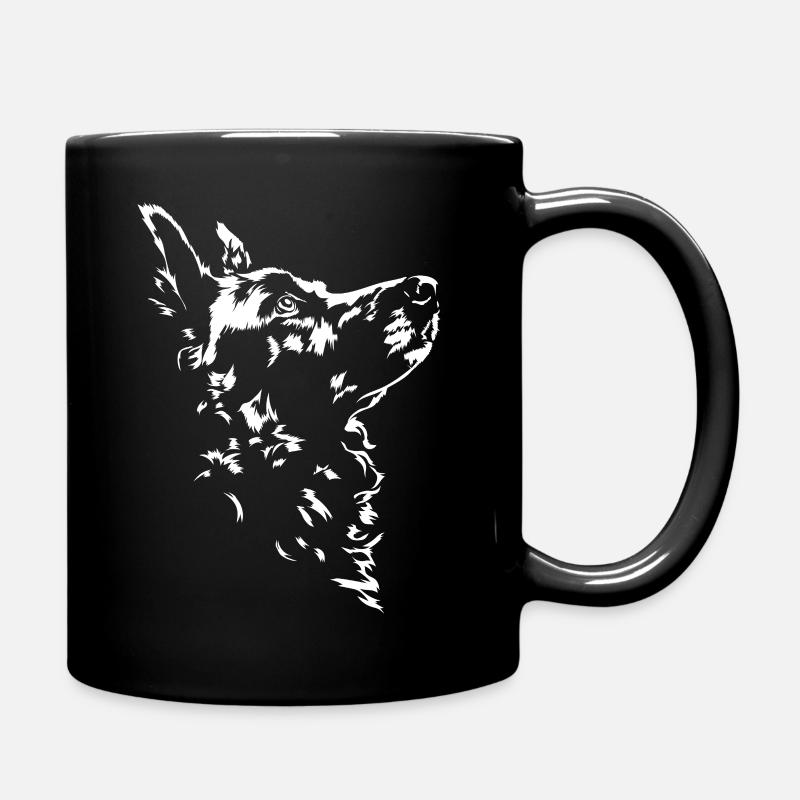 Mudi Silhouette Hunde Hund Wilsigns - Tasse einfarbig - Schwarz