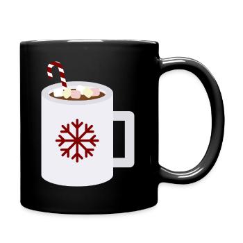 Snowflake Cocoa Mug Kunst - Tasse einfarbig - Schwarz - Rechts