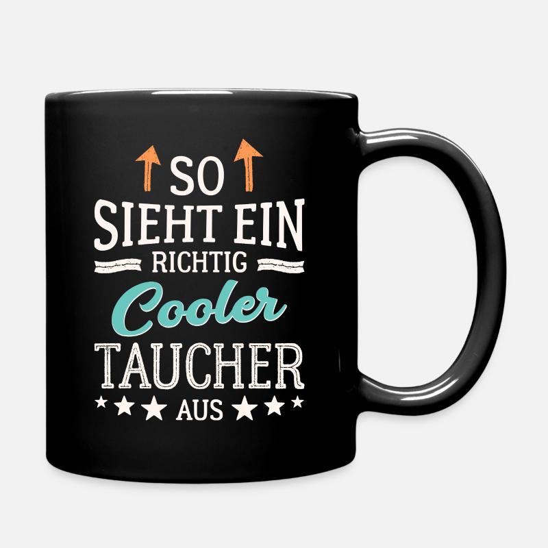 So sieht ein richtig cooler Taucher aus - Tasse einfarbig - Schwarz