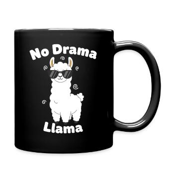 no drama llama - Full Colour Mug - black - Right