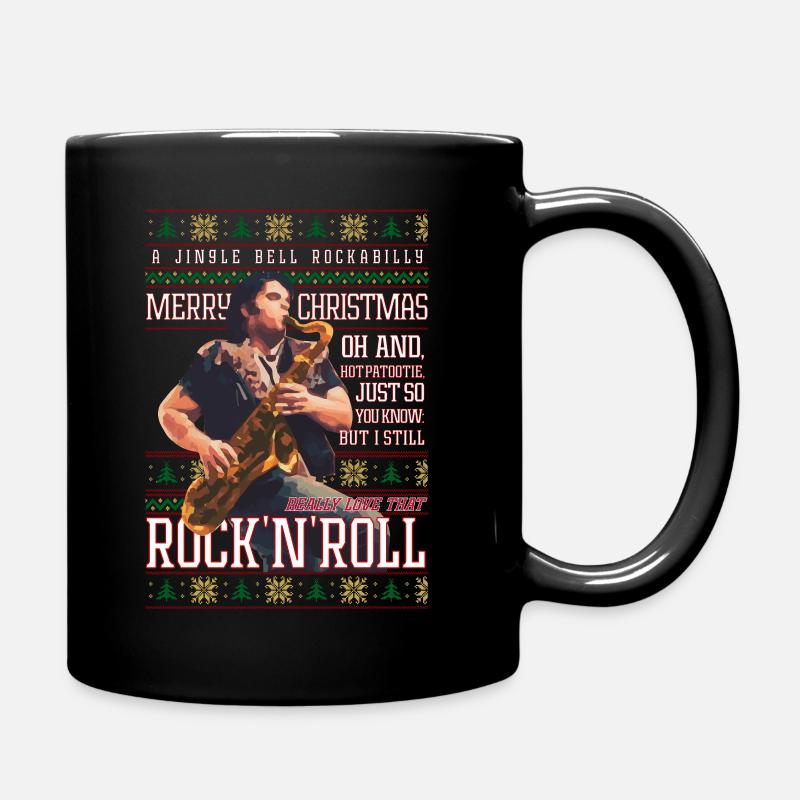 Rockabilly Christmas Rock’n’Roll Pull de Noël Moche - Mug uni - noir