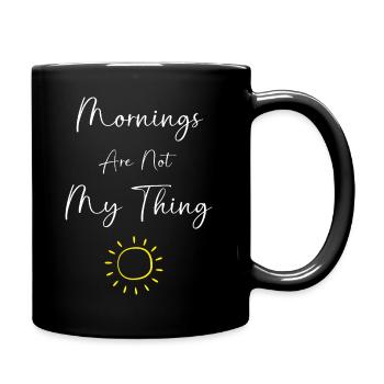 Les lève-tard se lèvent lundi matin râle-bougons - Mug uni - noir - Droite