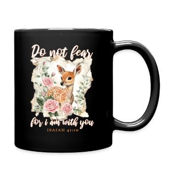 Versets bibliques de cerfs chrétiens - Mug uni - noir - Droite