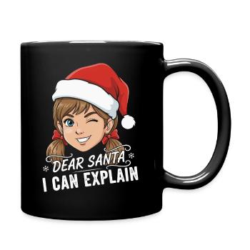 Cher Père Noël, je peux t’expliquer. - Mug uni - noir - Droite