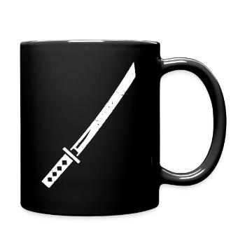 Katana Sword Samurai Weapon Vector - Full Colour Mug - black - Right