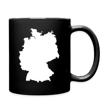 Deutschland Karten Silhouette - Tasse einfarbig - Schwarz - Rechts