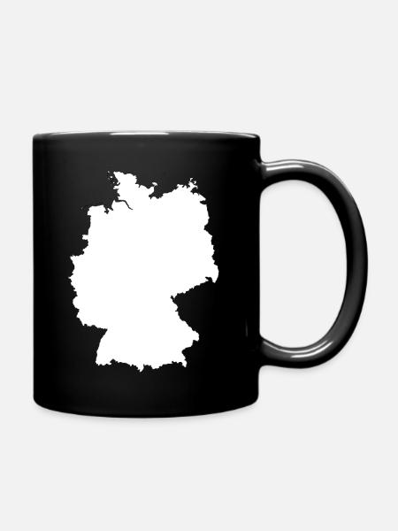 Silhouette des cartes de l’Allemagne - Mug uni - noir
