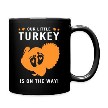 Thanksgiving Gender Reveal Mom-to-be - Full Colour Mug - black - Right