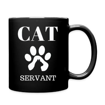 Serviteur Patte de Chat - Mug uni - noir - Droite