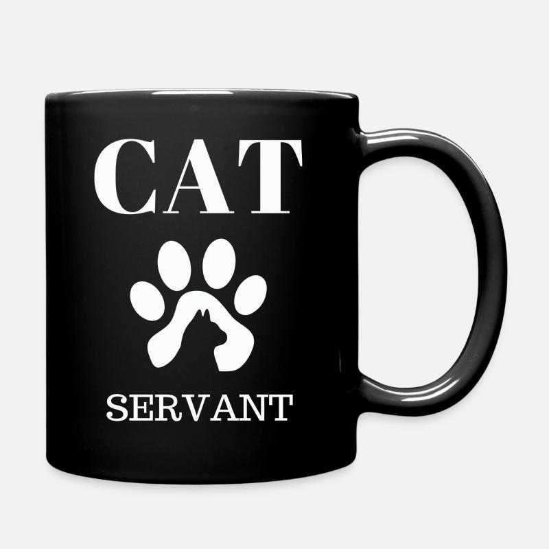 Serviteur Patte de Chat - Mug uni - noir