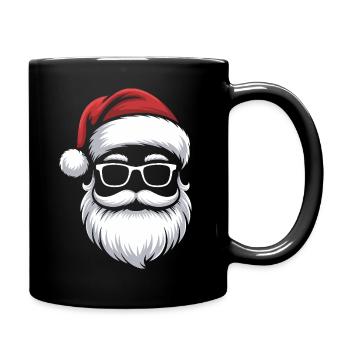 Le Père Noël avec des lunettes à moustache - Mug uni - noir - Droite