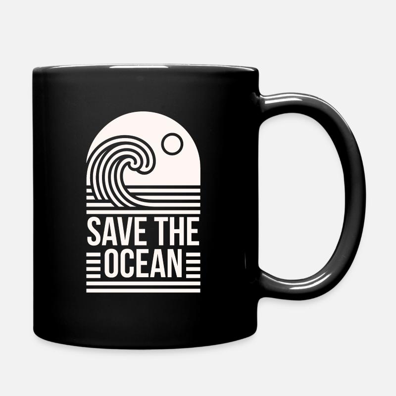 Citations de conservation de la protection de l’océan Save the Ocean - Mug uni - noir