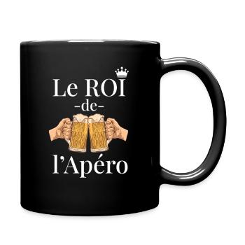 König des Aperitif Lustiges Aperitif-Geschenk - Tasse einfarbig - Schwarz - Rechts